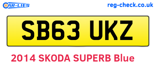 SB63UKZ are the vehicle registration plates.