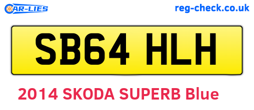 SB64HLH are the vehicle registration plates.