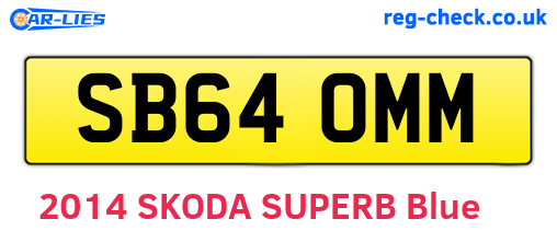 SB64OMM are the vehicle registration plates.