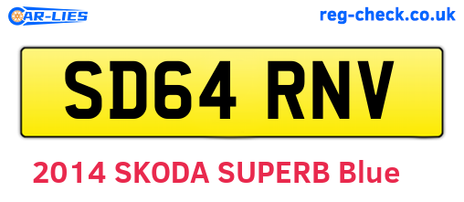 SD64RNV are the vehicle registration plates.