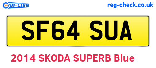 SF64SUA are the vehicle registration plates.