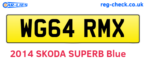 WG64RMX are the vehicle registration plates.