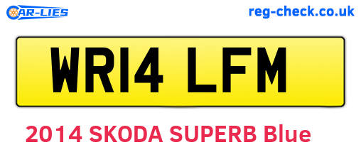 WR14LFM are the vehicle registration plates.