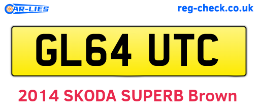 GL64UTC are the vehicle registration plates.