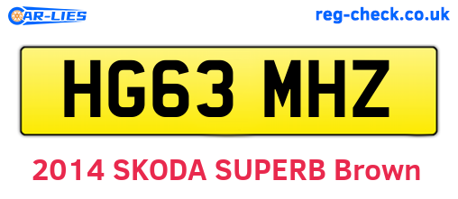 HG63MHZ are the vehicle registration plates.