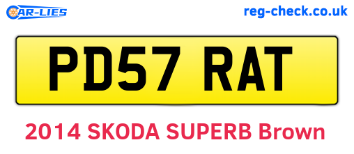 PD57RAT are the vehicle registration plates.