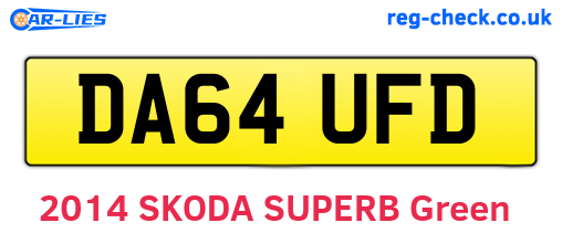 DA64UFD are the vehicle registration plates.