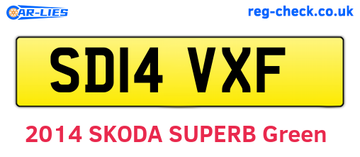 SD14VXF are the vehicle registration plates.