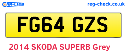 FG64GZS are the vehicle registration plates.