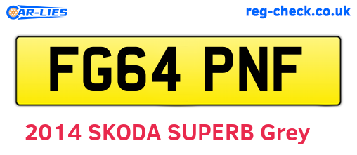 FG64PNF are the vehicle registration plates.