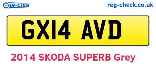 GX14AVD are the vehicle registration plates.