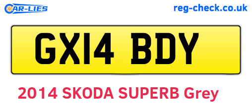 GX14BDY are the vehicle registration plates.