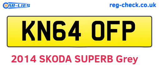 KN64OFP are the vehicle registration plates.