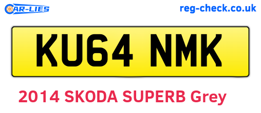 KU64NMK are the vehicle registration plates.