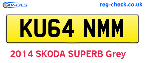 KU64NMM are the vehicle registration plates.
