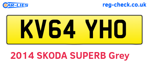 KV64YHO are the vehicle registration plates.