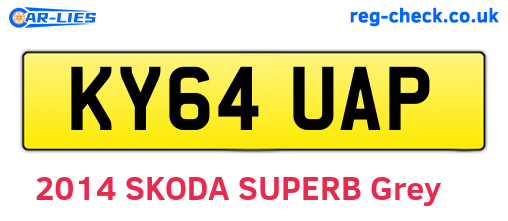 KY64UAP are the vehicle registration plates.