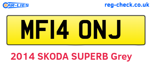 MF14ONJ are the vehicle registration plates.