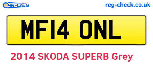 MF14ONL are the vehicle registration plates.
