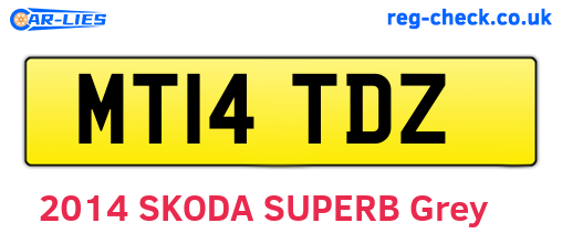 MT14TDZ are the vehicle registration plates.