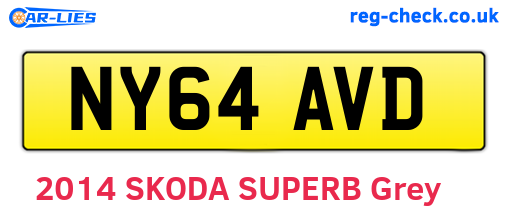 NY64AVD are the vehicle registration plates.