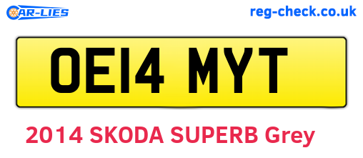 OE14MYT are the vehicle registration plates.