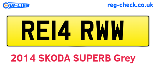 RE14RWW are the vehicle registration plates.