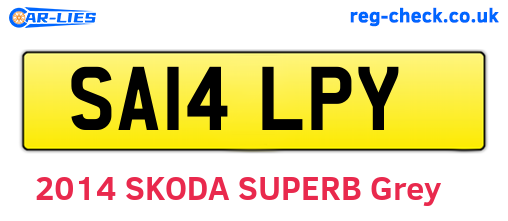 SA14LPY are the vehicle registration plates.