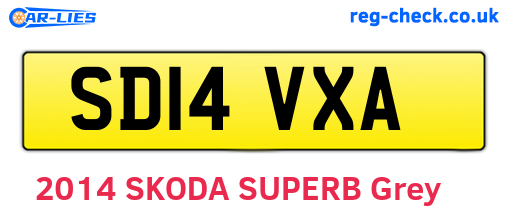 SD14VXA are the vehicle registration plates.