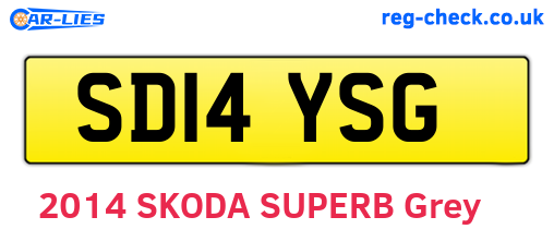 SD14YSG are the vehicle registration plates.
