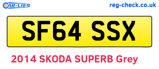 SF64SSX are the vehicle registration plates.