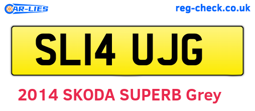 SL14UJG are the vehicle registration plates.