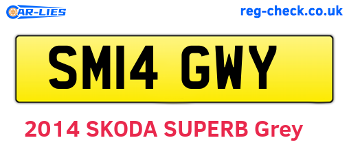 SM14GWY are the vehicle registration plates.