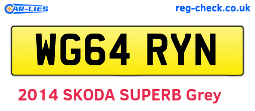 WG64RYN are the vehicle registration plates.