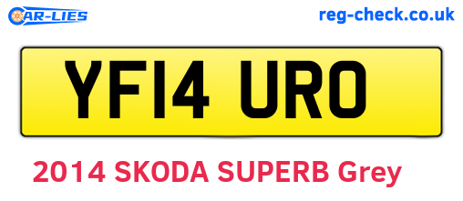 YF14URO are the vehicle registration plates.