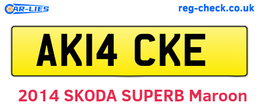 AK14CKE are the vehicle registration plates.
