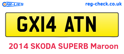 GX14ATN are the vehicle registration plates.
