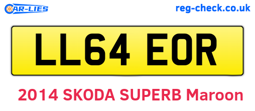 LL64EOR are the vehicle registration plates.