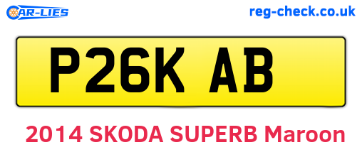 P26KAB are the vehicle registration plates.