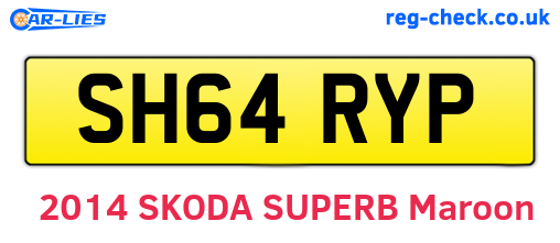 SH64RYP are the vehicle registration plates.