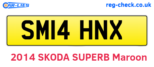 SM14HNX are the vehicle registration plates.