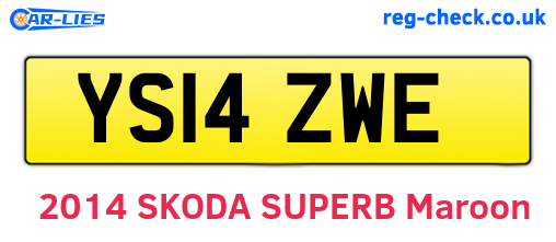 YS14ZWE are the vehicle registration plates.