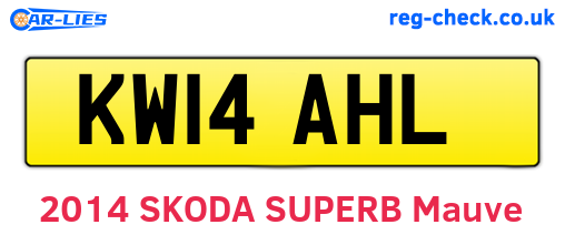 KW14AHL are the vehicle registration plates.