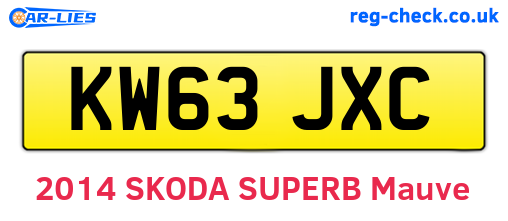 KW63JXC are the vehicle registration plates.