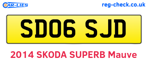 SD06SJD are the vehicle registration plates.