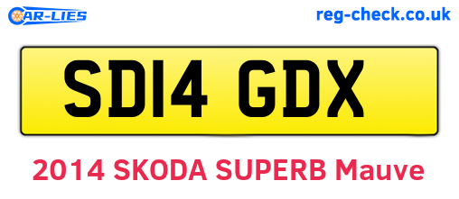 SD14GDX are the vehicle registration plates.
