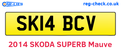 SK14BCV are the vehicle registration plates.