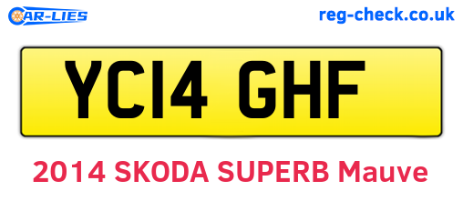 YC14GHF are the vehicle registration plates.