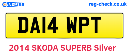 DA14WPT are the vehicle registration plates.