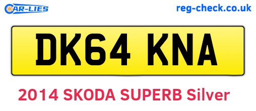 DK64KNA are the vehicle registration plates.